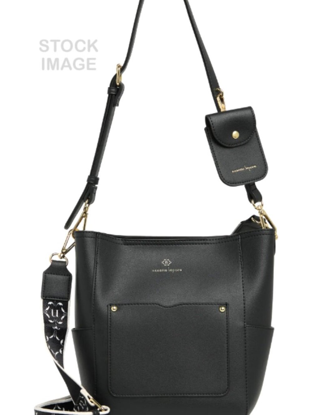 Nanette Lepore Monty Bucket Bag Crossbody & handbag purse color black